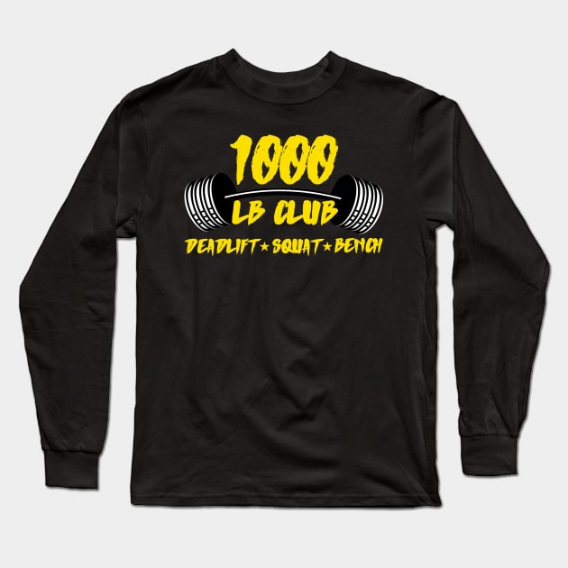 1000 Lbs Club Powerlifter Long Sleeve T-Shirt by AniTeeCreation